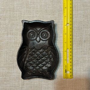 Cast iron vintage owl trinket dish